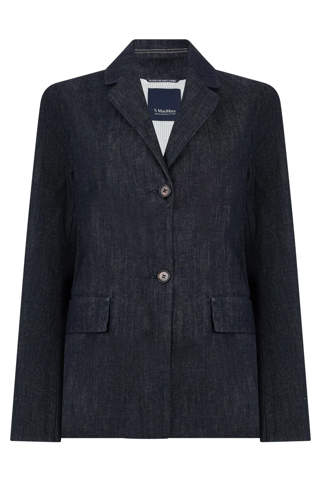Red Wing Shoes S Max Mara Cotton Denim Blazer In Blue