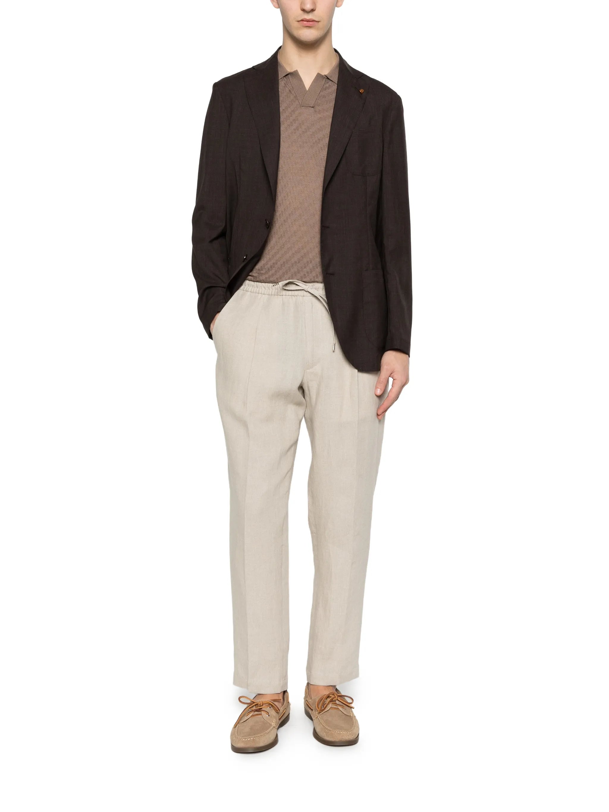 Latorre Soffio Flap-pocket Blazer In Brown