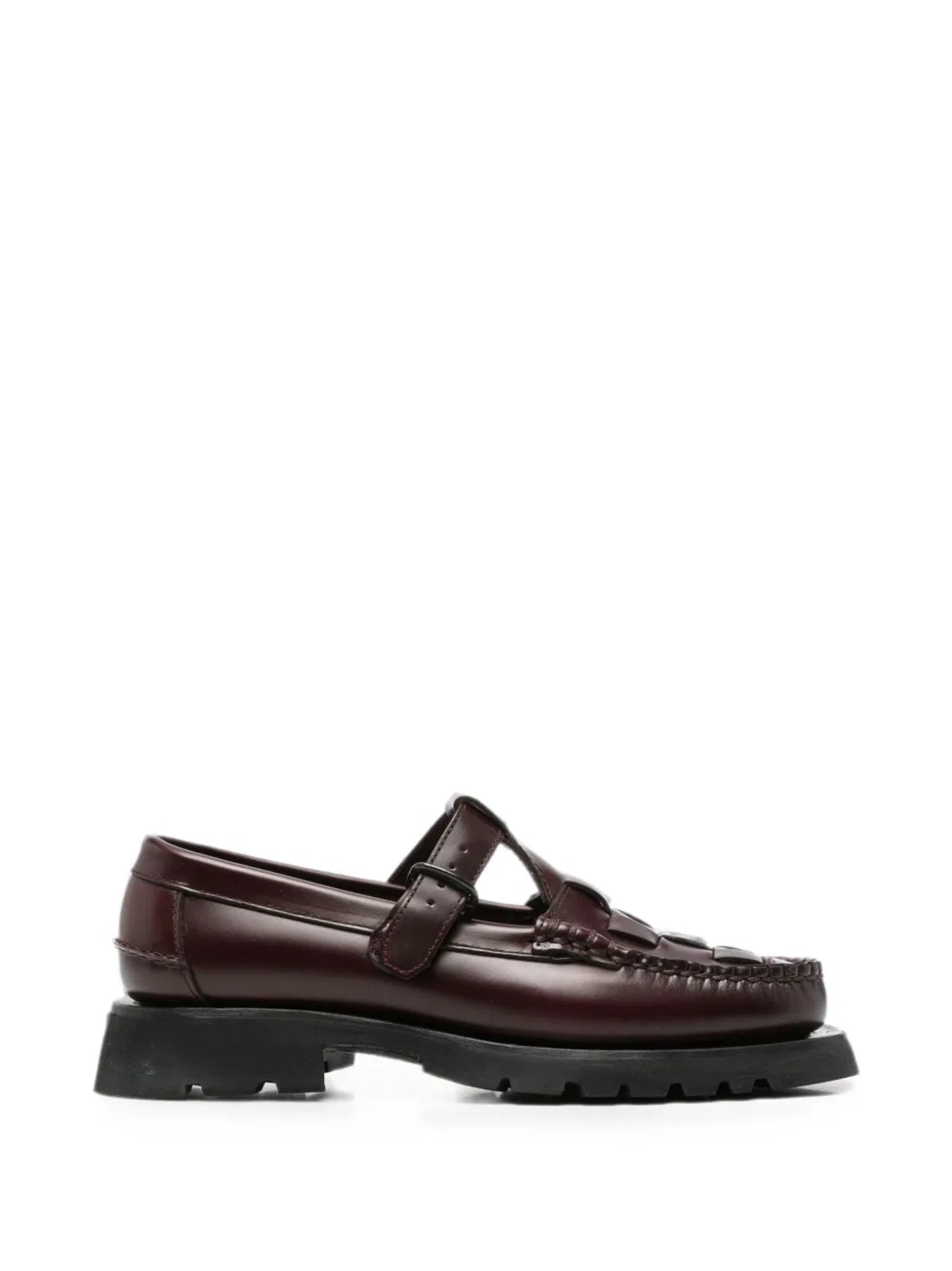 Hereu Soller Leather Loafers In Burgundy