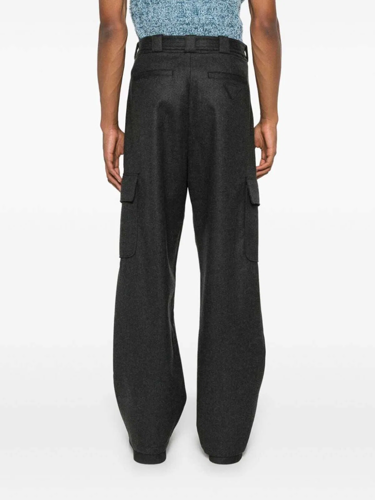 Prada Men Nylon Insert Cargo Joggers In Black