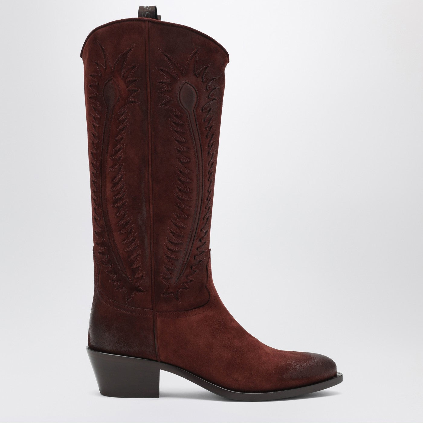 Brown Suede Frida Western Boot