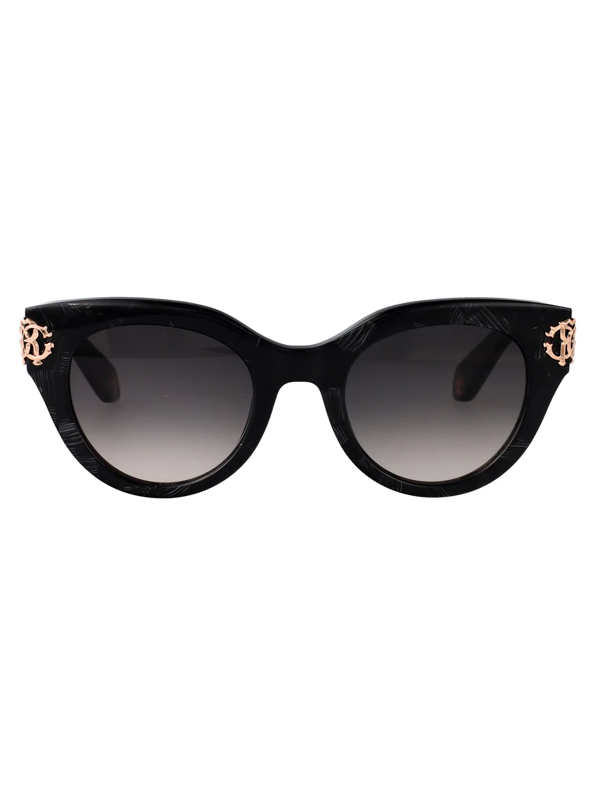 Nero Con Aste Bianche Acetate Sunglasses