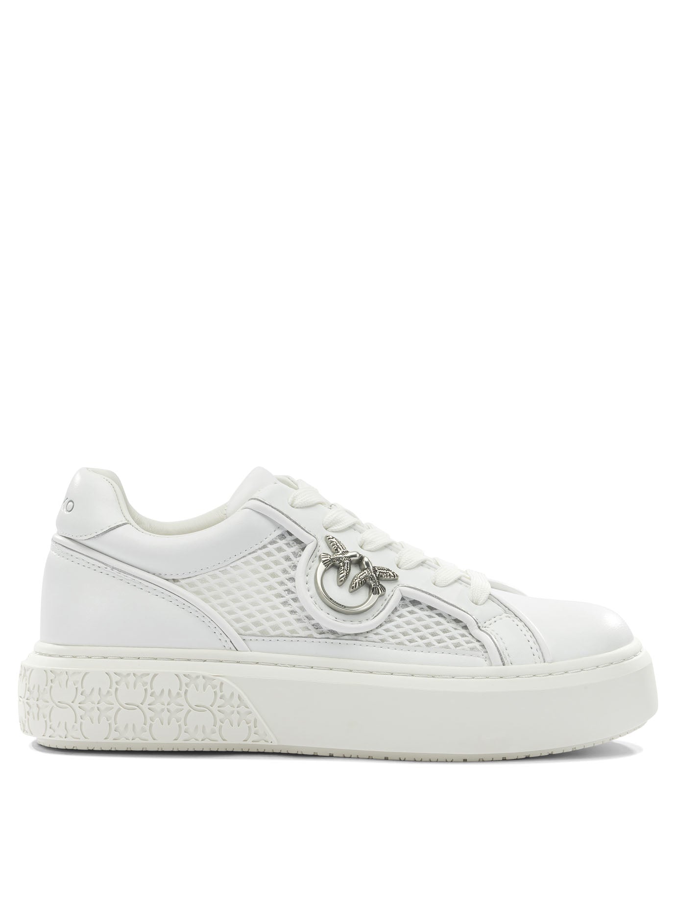 White Leather Rubber Sneakers