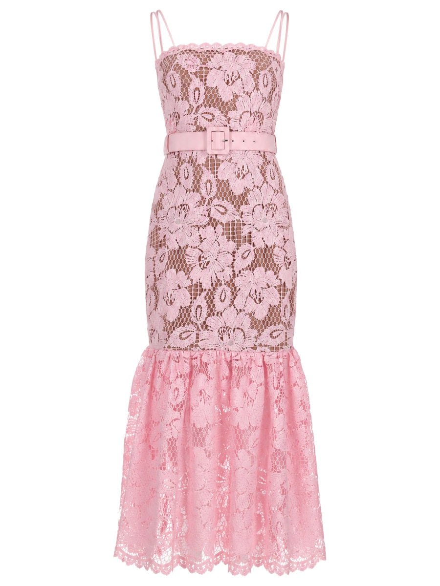 Pink Polyester Dress