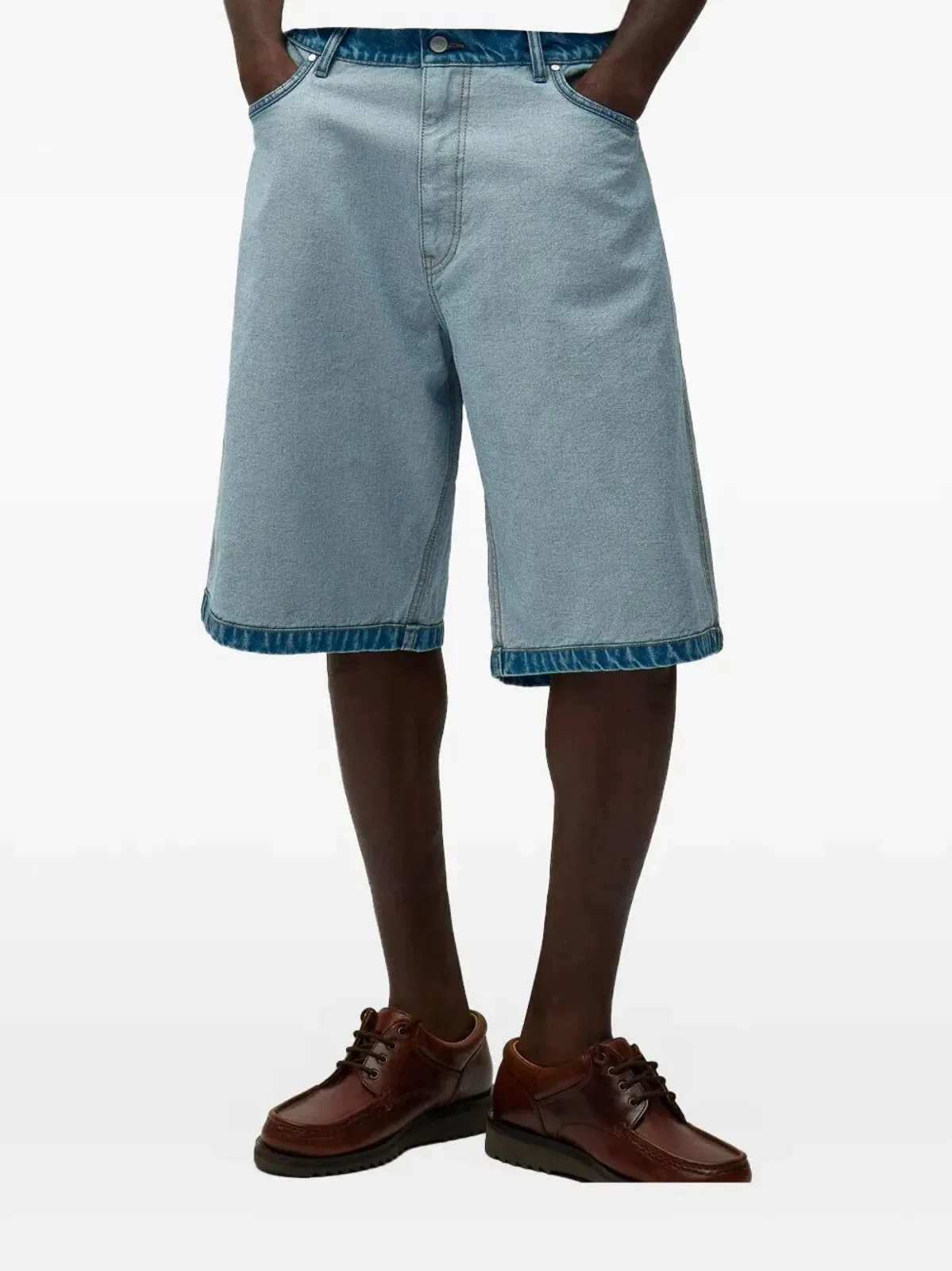 Denim "Inside Out" Shorts