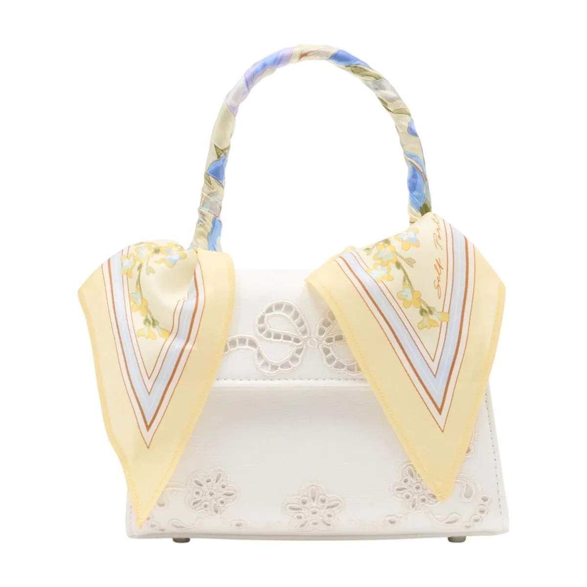 Floral Mini Bag - - Linen - Ivory