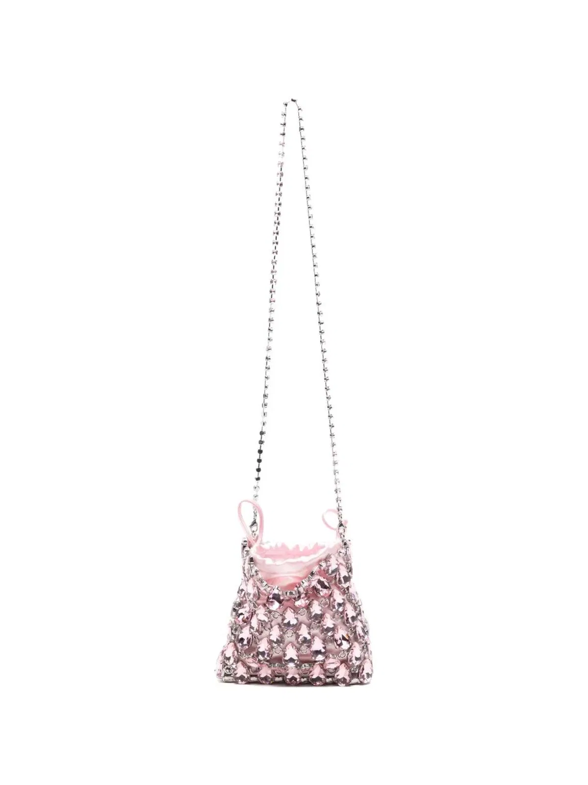 Silver Crystal Chainmail Mini Bag