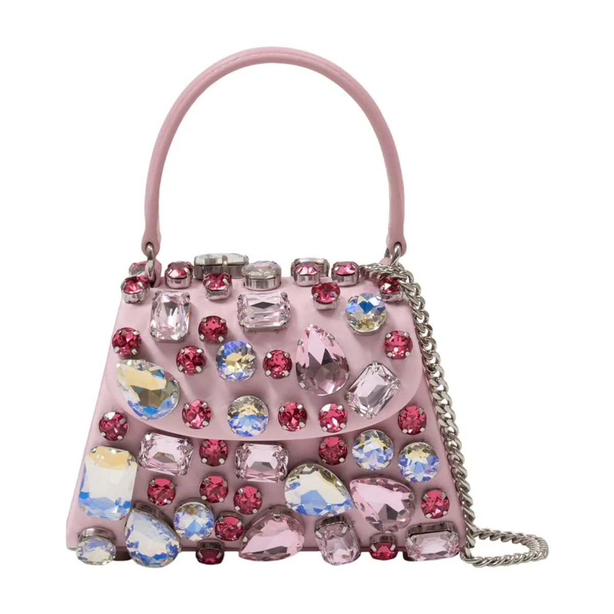 Crystal Mini Bag - - Satin - Pink