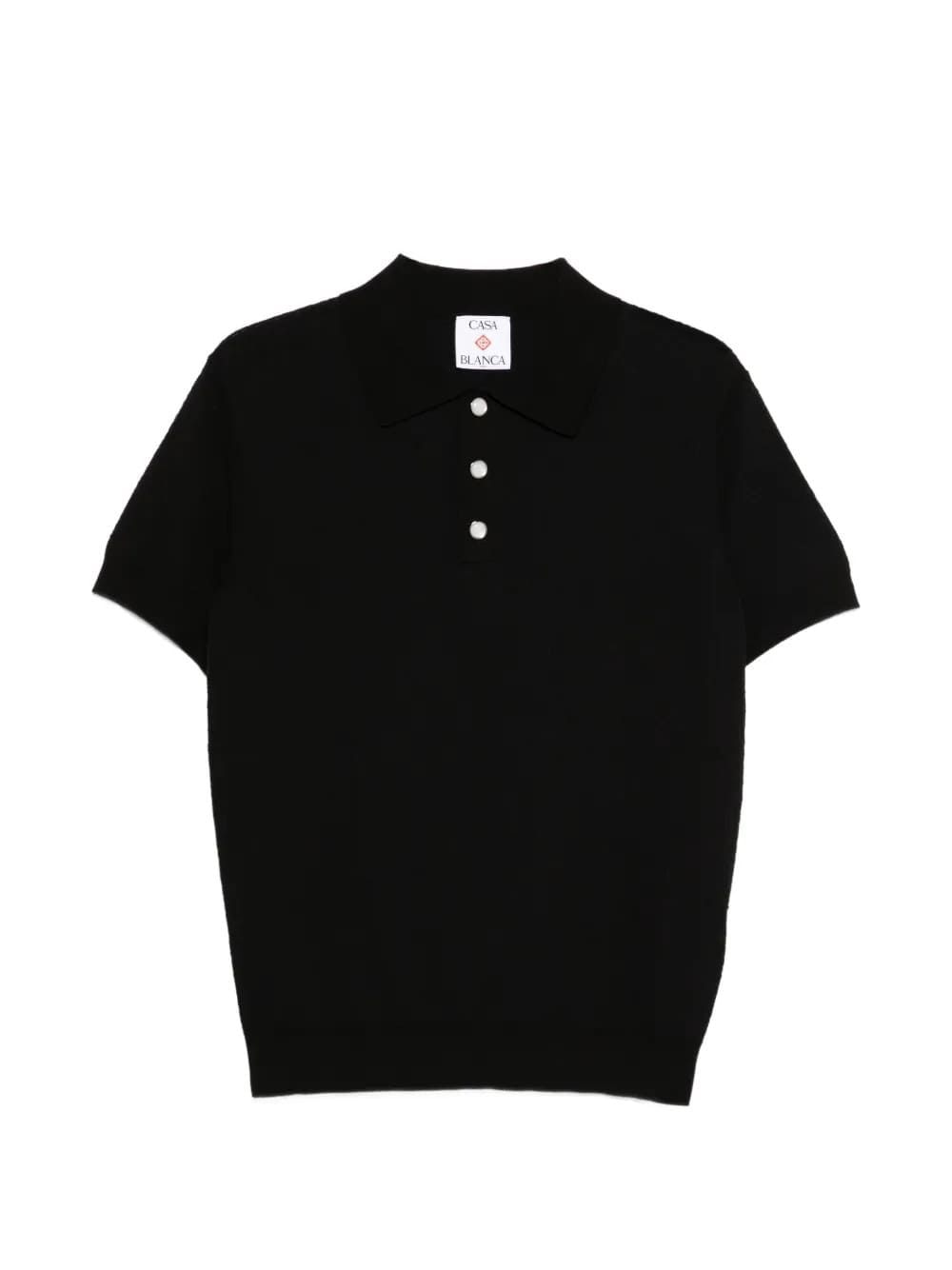 Pointelle Monogram Polo Shirt