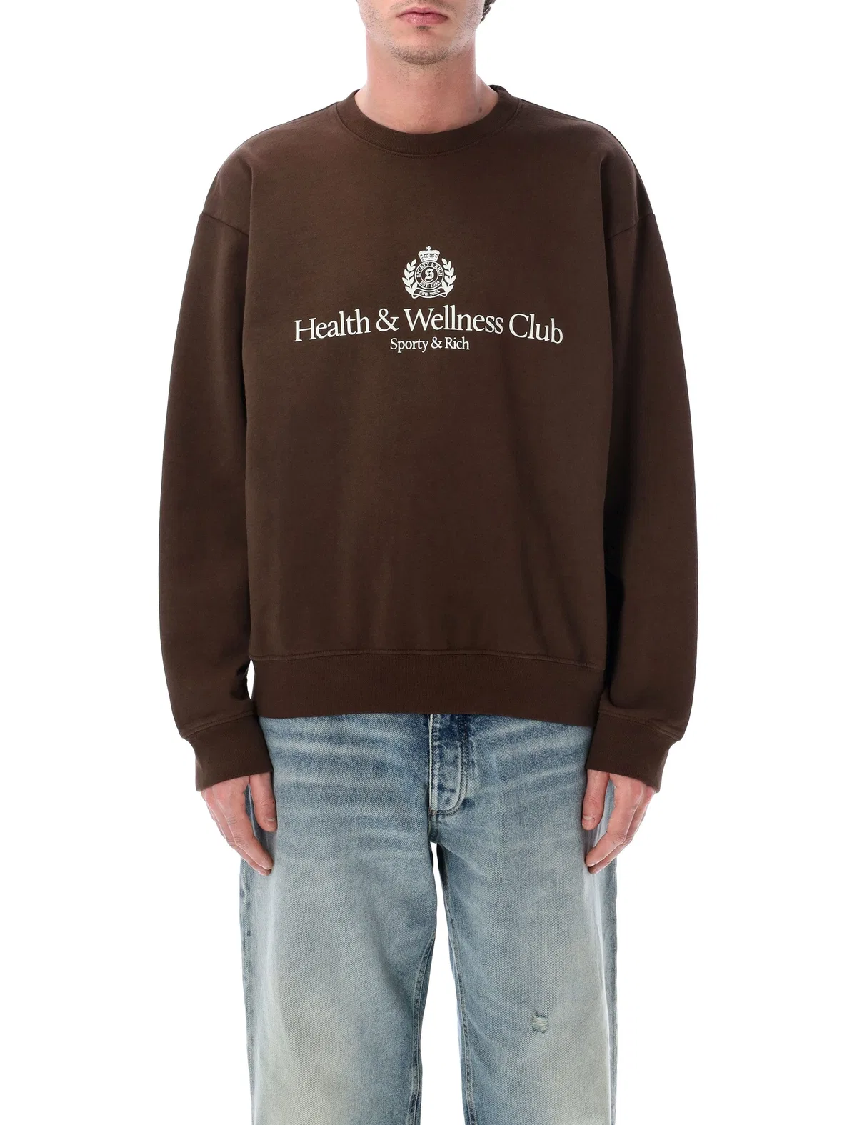 Sporty & Rich Sporty & Rich H&W Crest Crewneck Sweatshirt