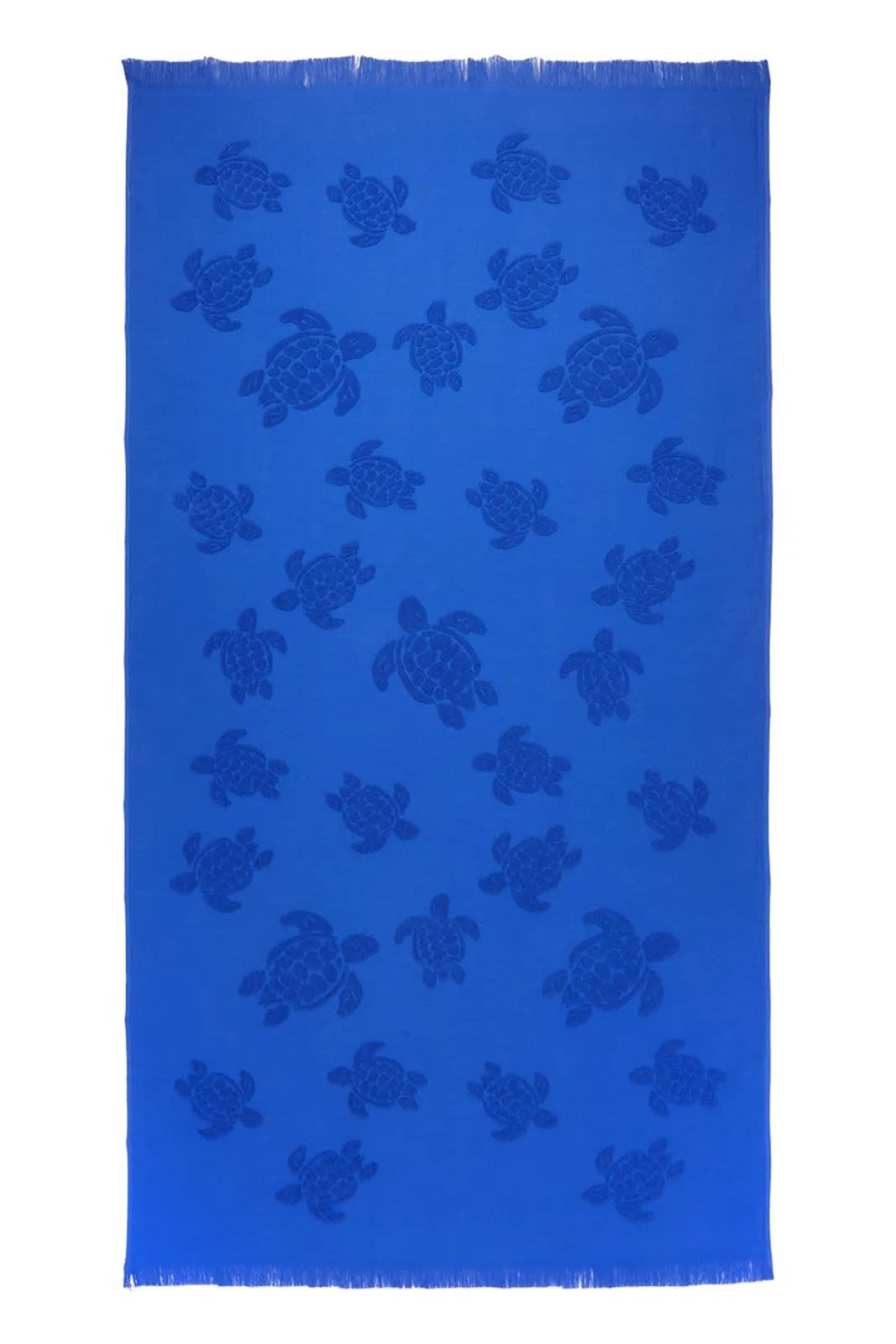 Organic Cotton Beach Towel With Jacquard Turtles