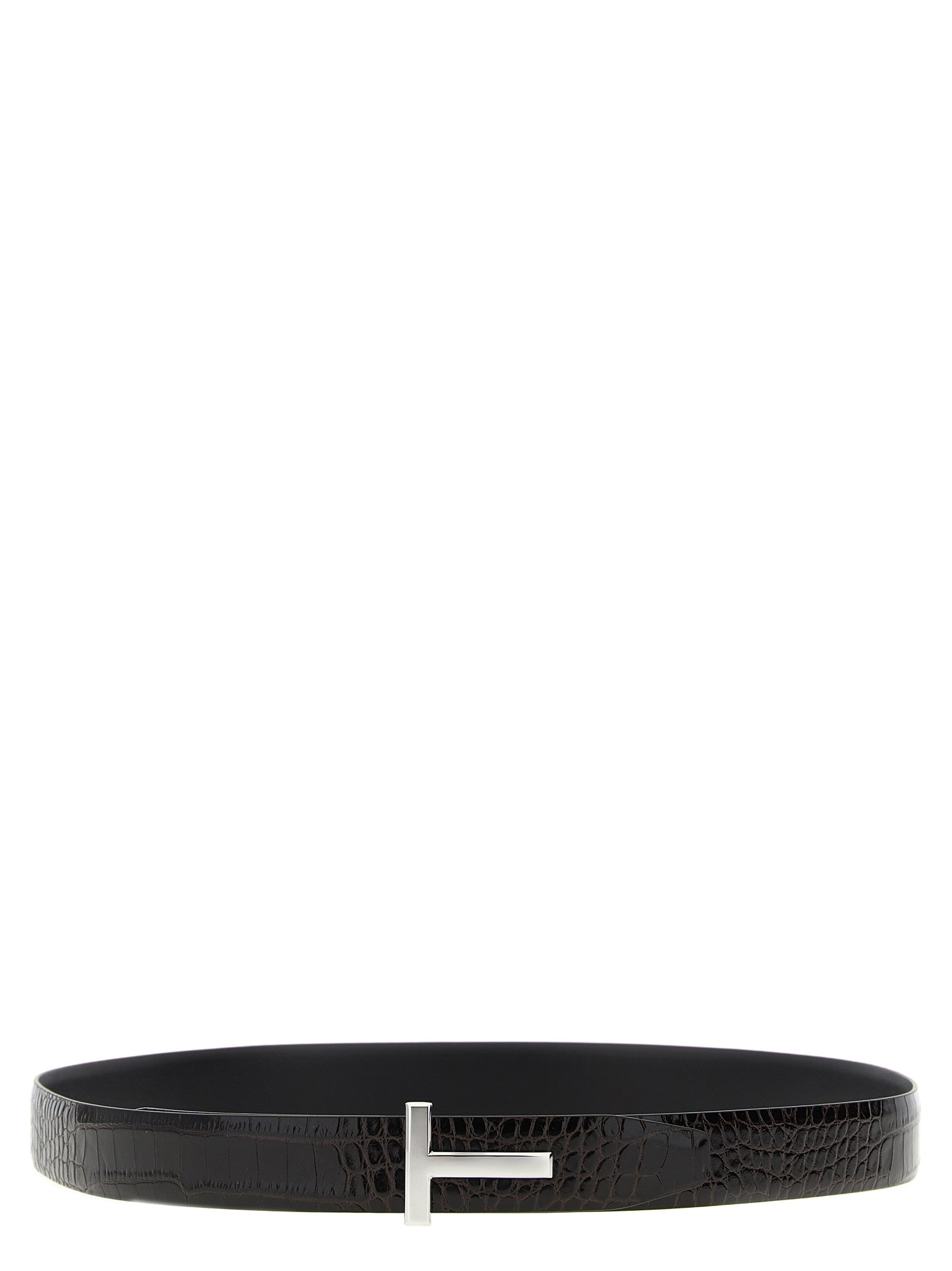 Reversible Crocodile Leather Belt