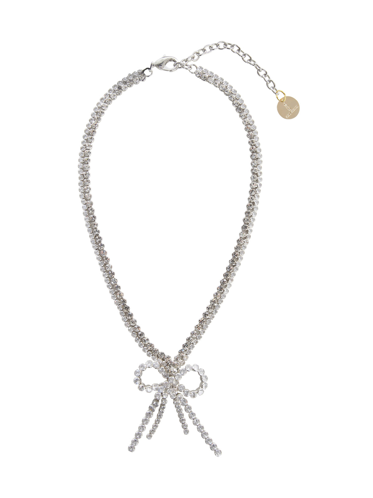 Gnecchi Silvia The Bow Necklace With Crystall Knot