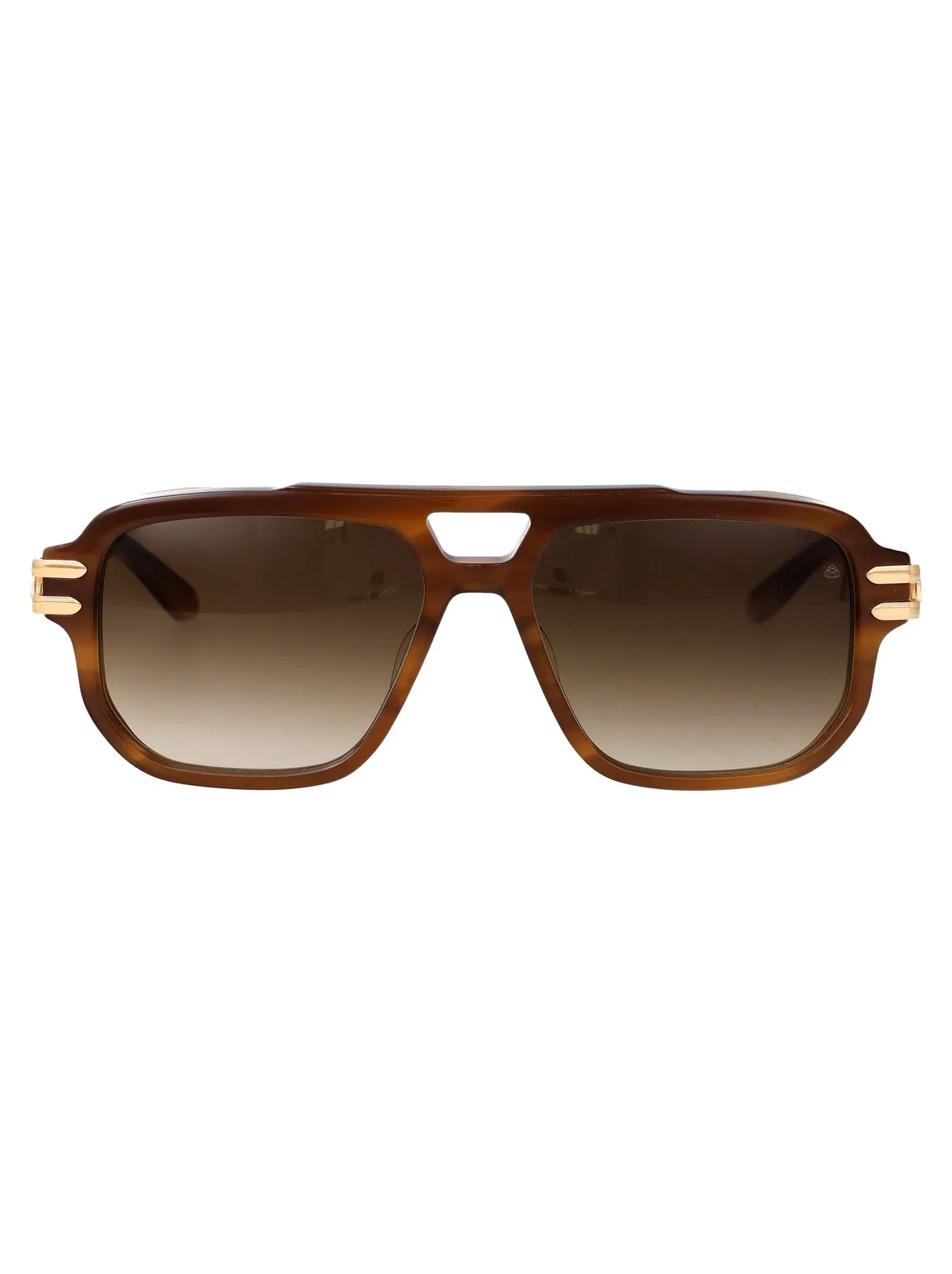 Mellow Gold Plated Brown Marbled Titanium Sunglasses