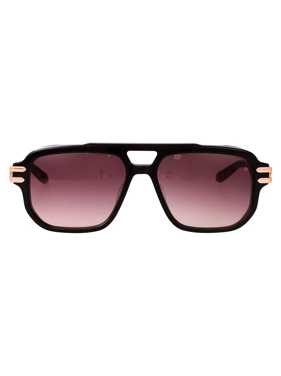 Rose Gold Plated Dark Brown Titanium Sunglasses