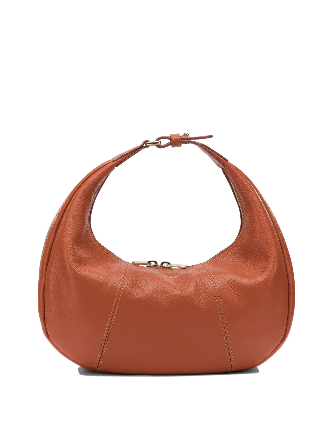 Orange Calf Leather Shoulder Bag