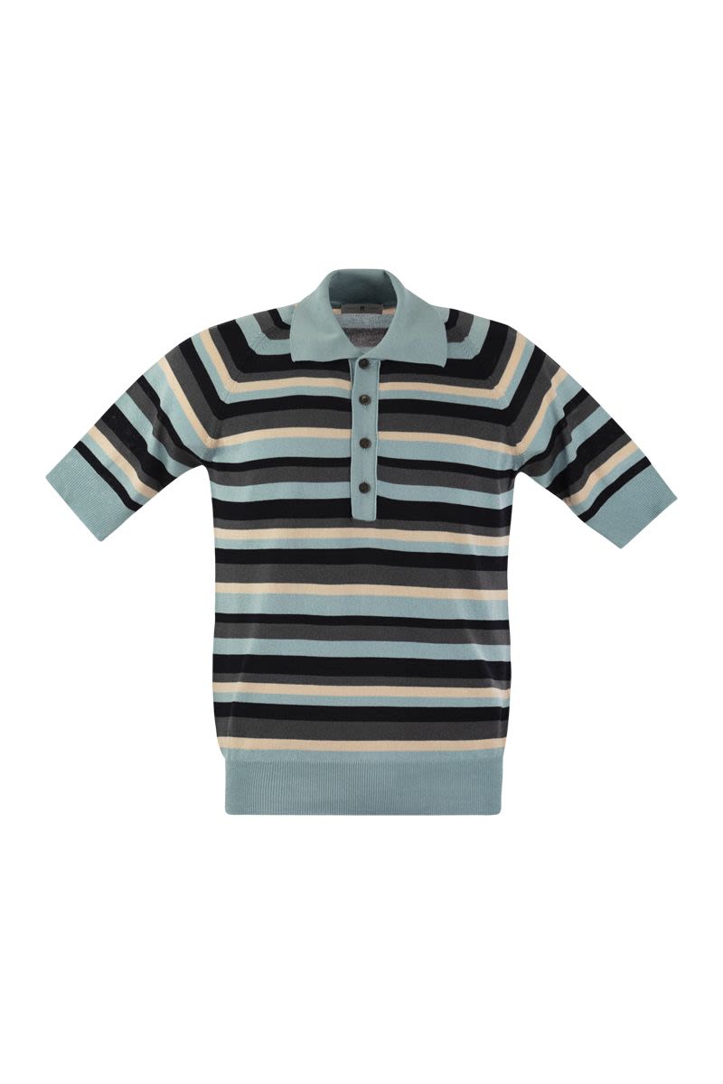 Cotton And Viscose Polo Shirt