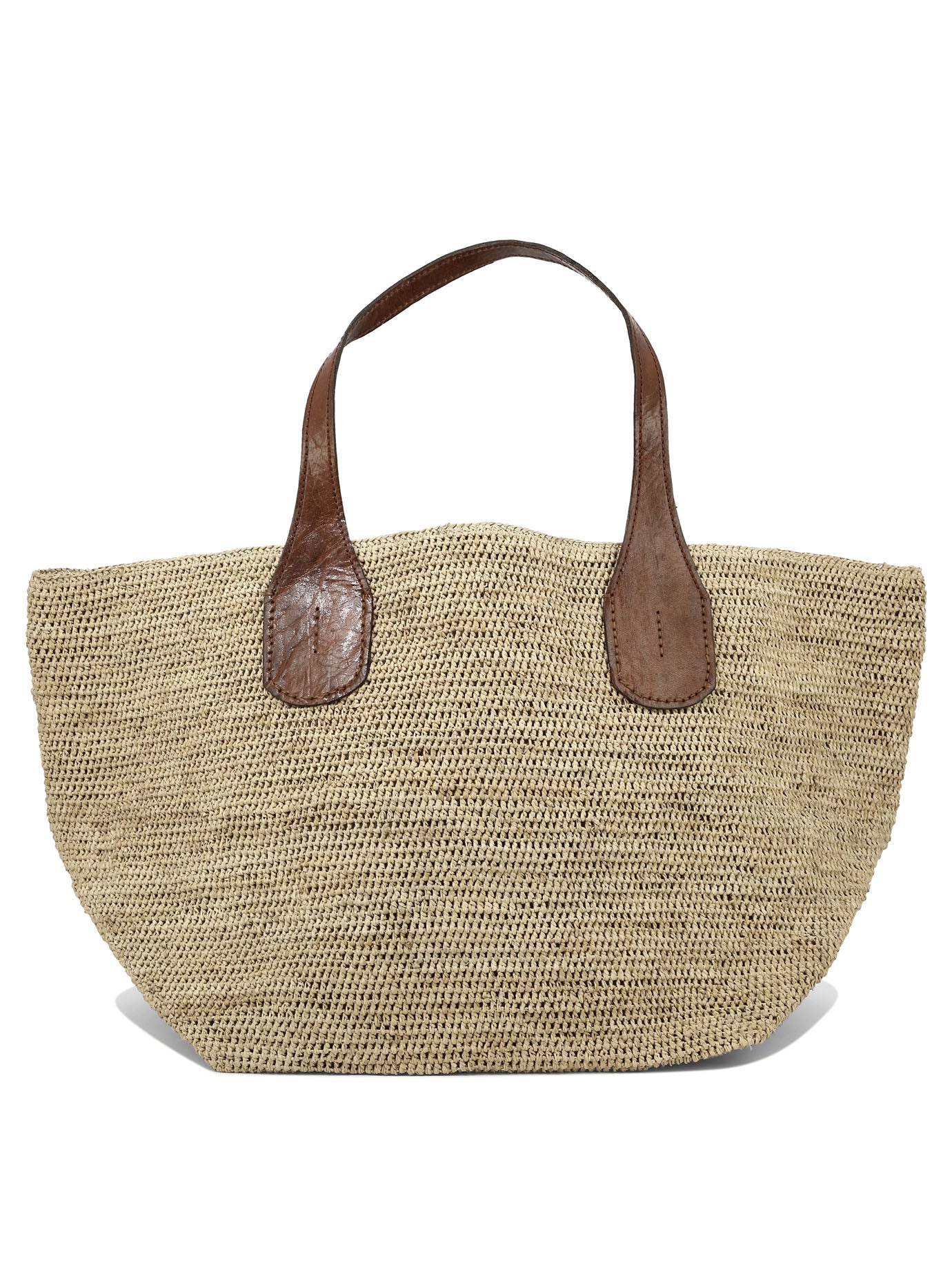 Beige Raffia Handbag