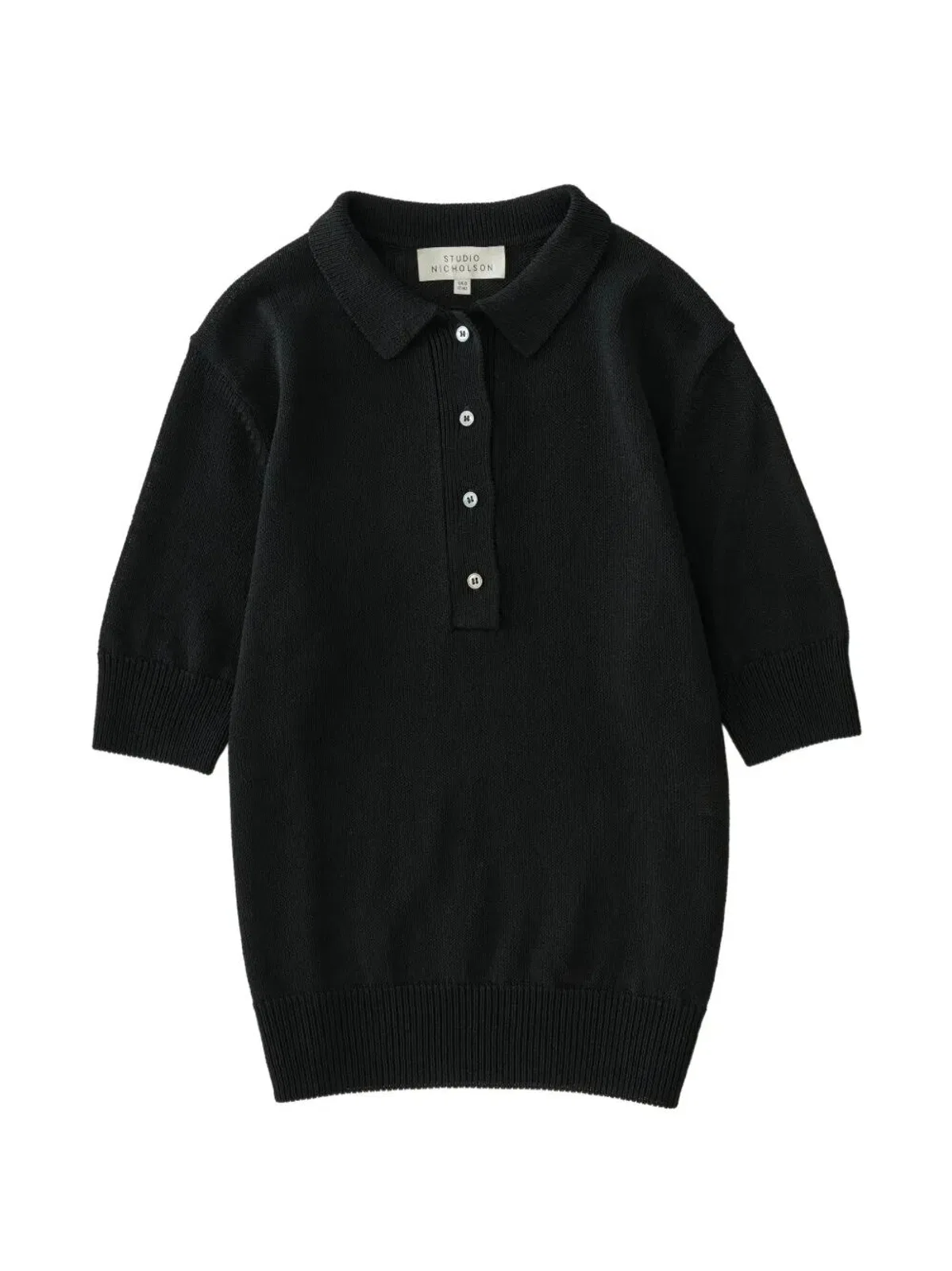 "Knitted Polo" Top