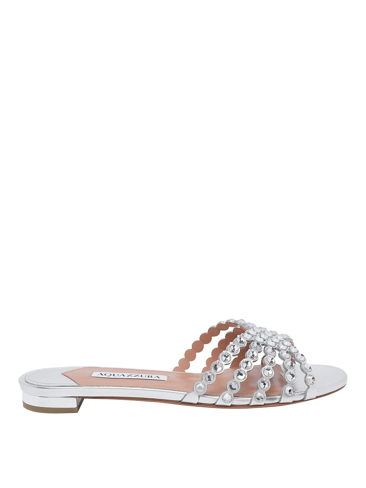 Silver Tequila Flat Sandals