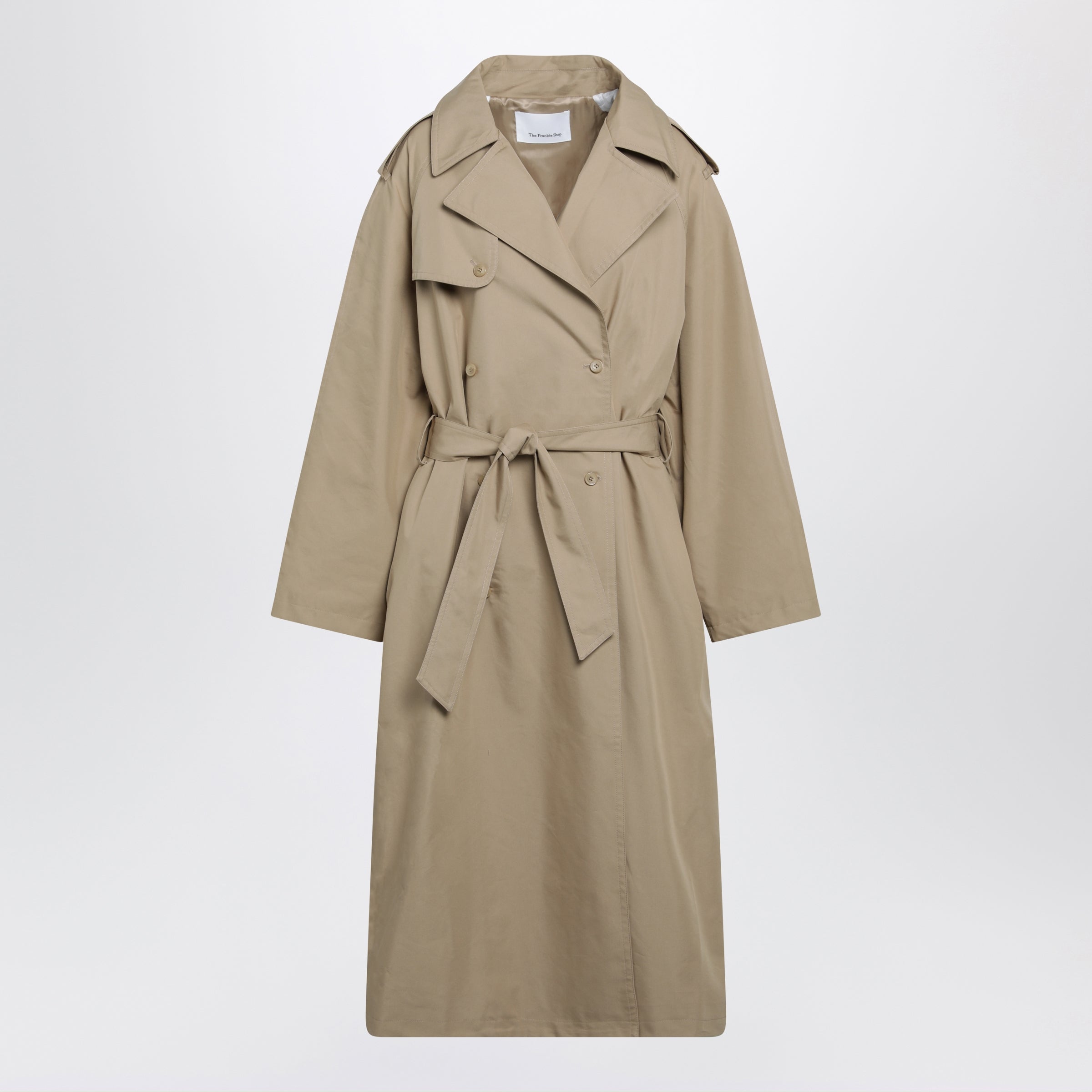 Riva Trench Coat In Camel Cotton