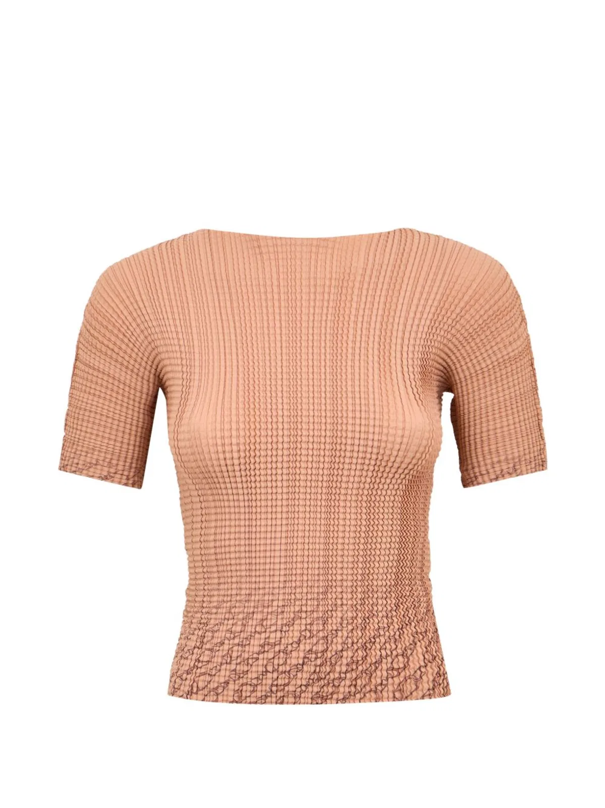 Herno Tan Leather Cotton Tee Shirt