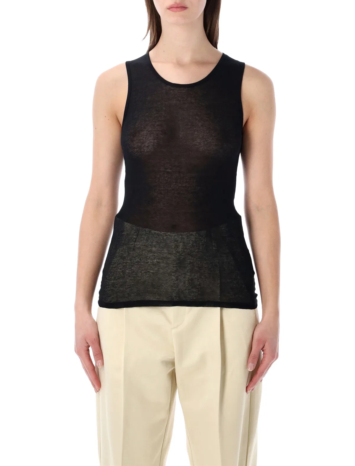 Isis Sleeveless Sheer Cotton Top