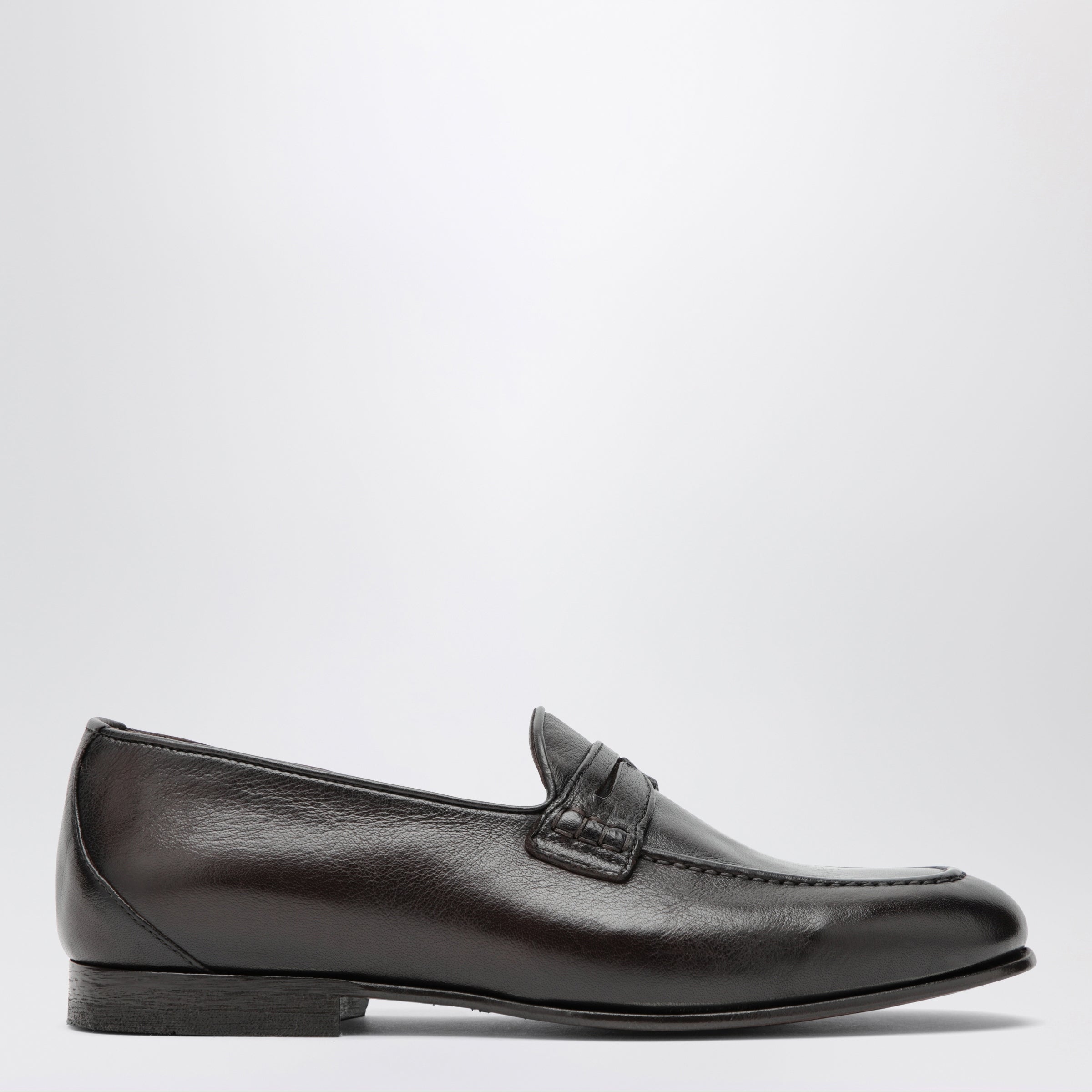 Savio Brown Leather Loafers