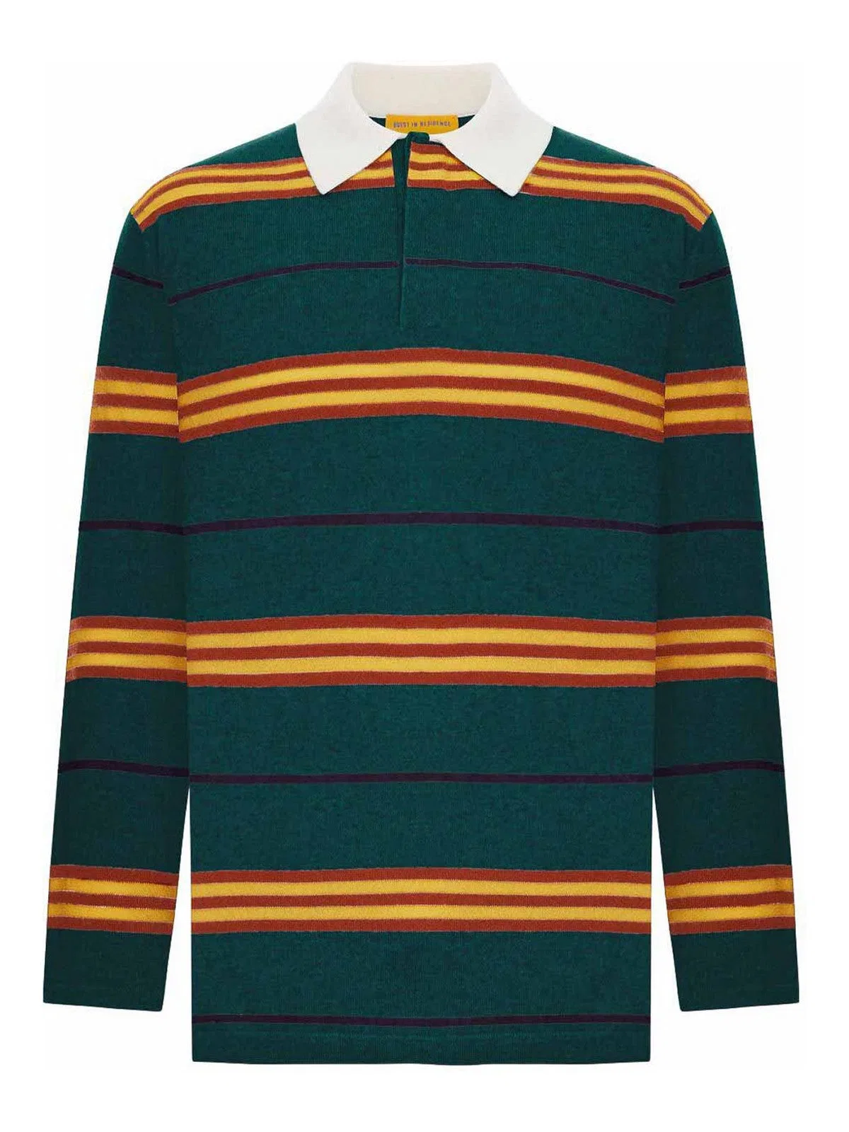 Long-Sleeved Striped Polo Shirt