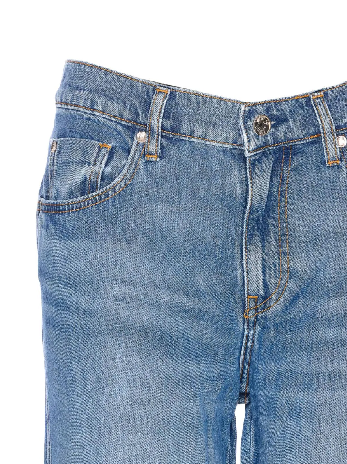 Liu •jo Whiskering-effect Jeans In Blue