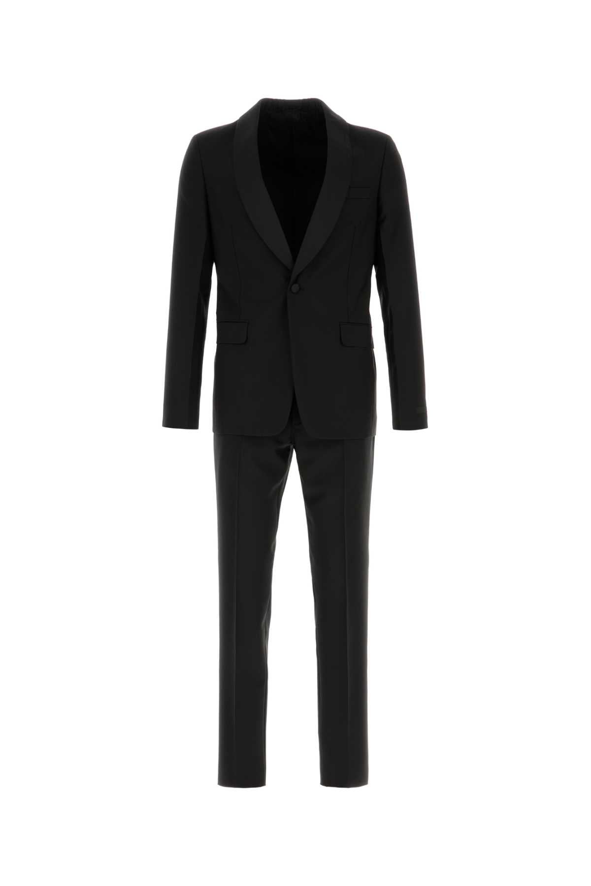 Black Wool Blend Suit