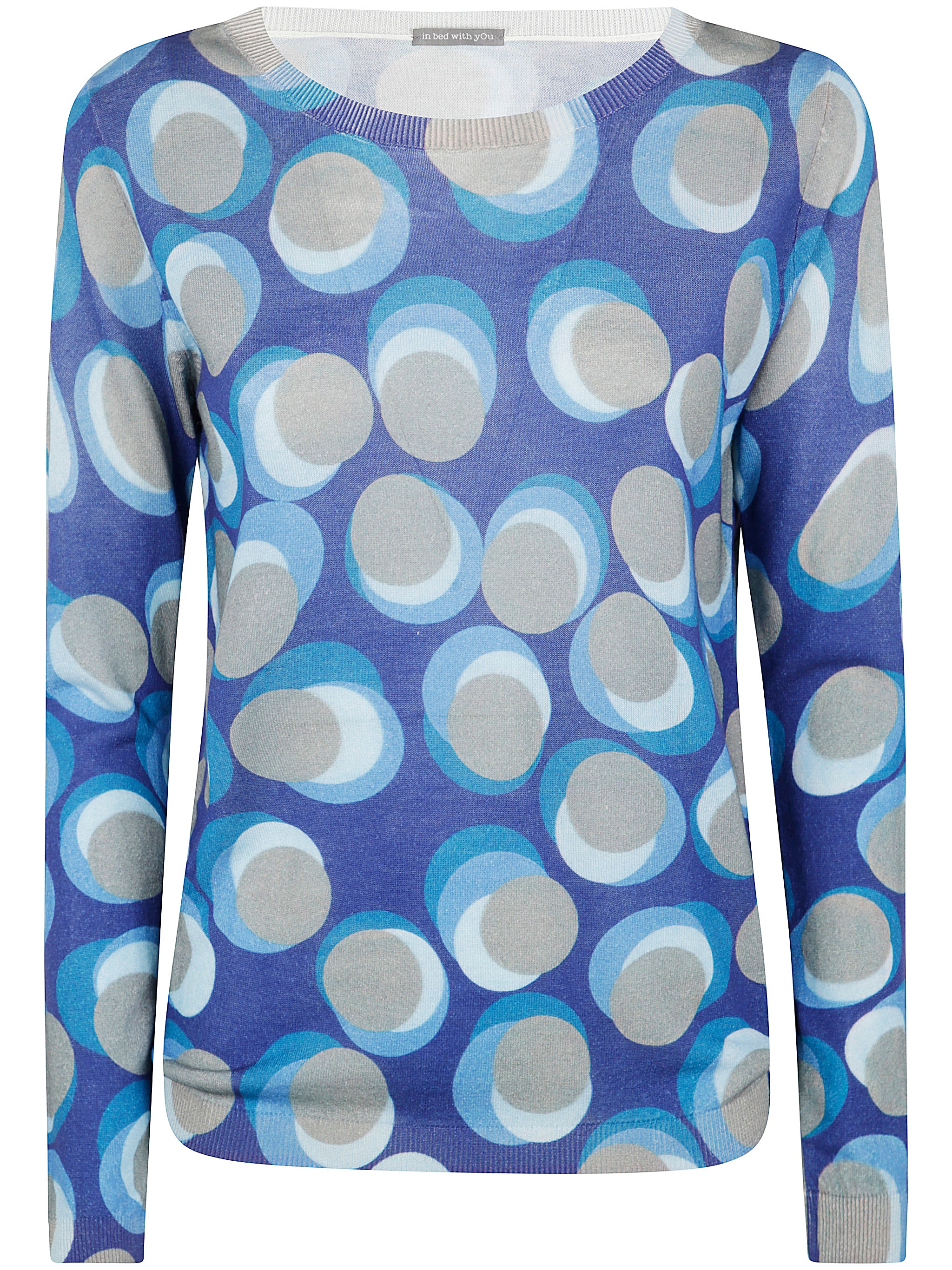 Printed Boat Neck Sweater