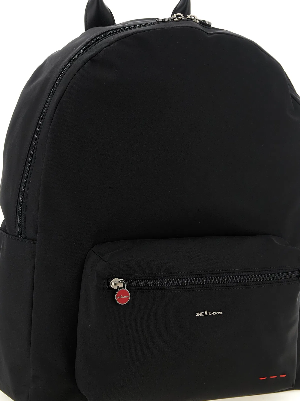 Kiton Logo Backpack In Black