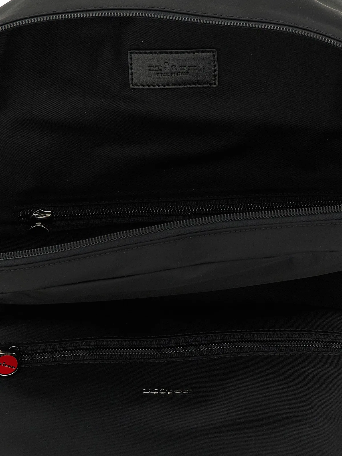 Kiton Logo Backpack In Black