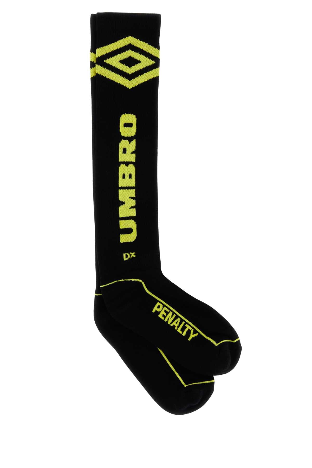 Black Stretch Cotton Blend Socks