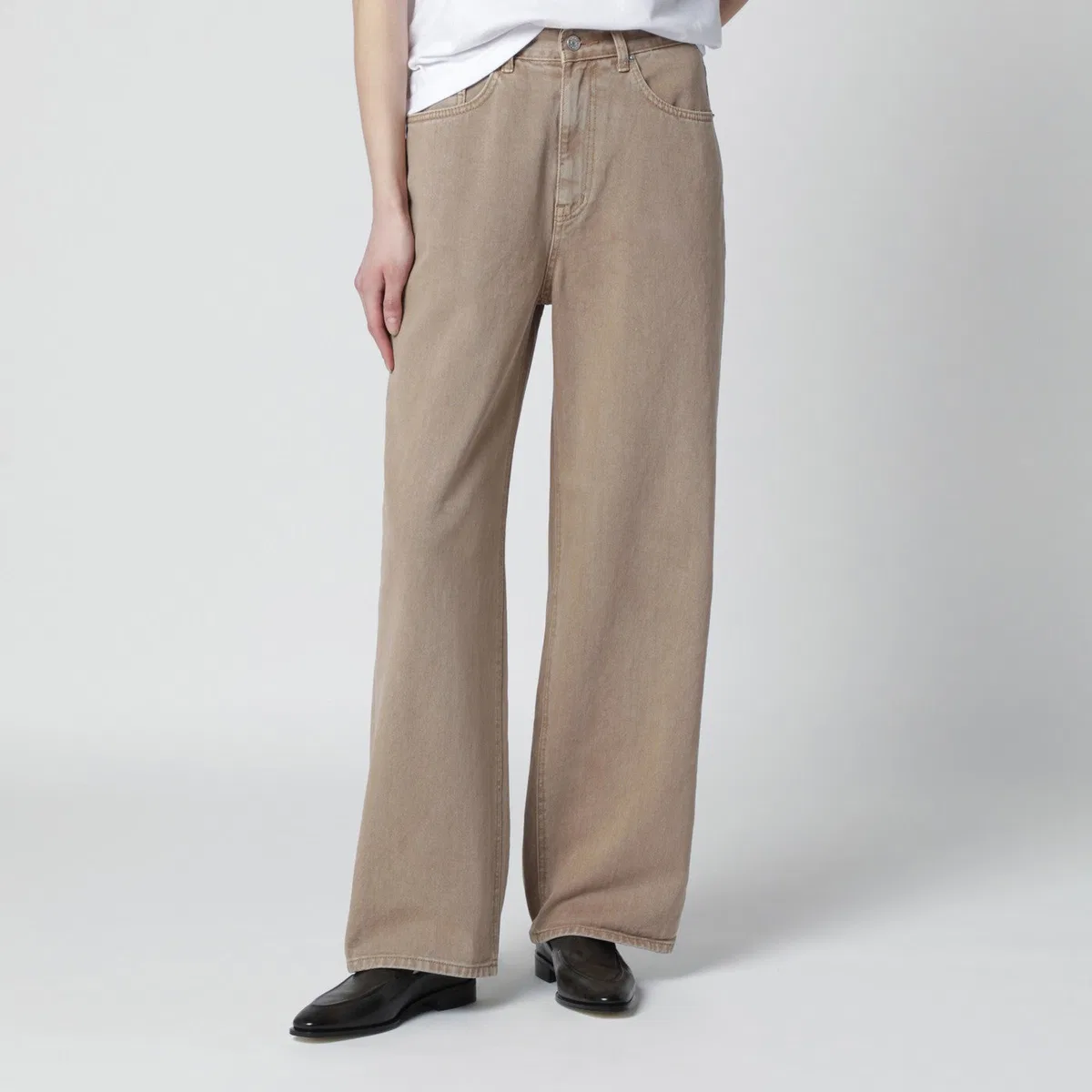 Sand Beige Relaxed Jeans