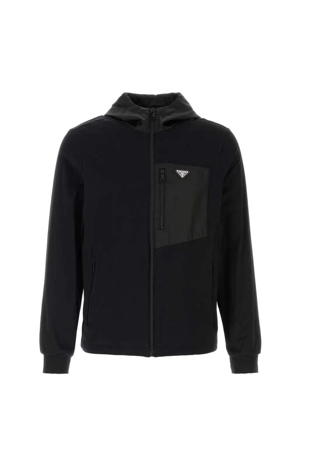 Black Stretch Cotton Sweatshirt