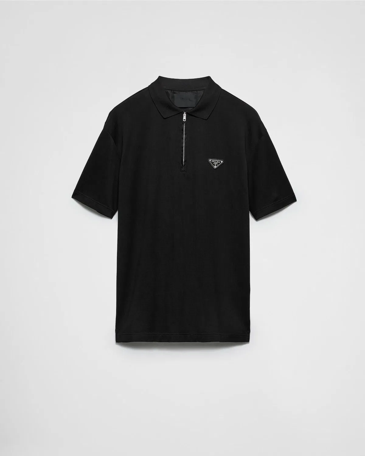 Black Cotton Polo Shirt