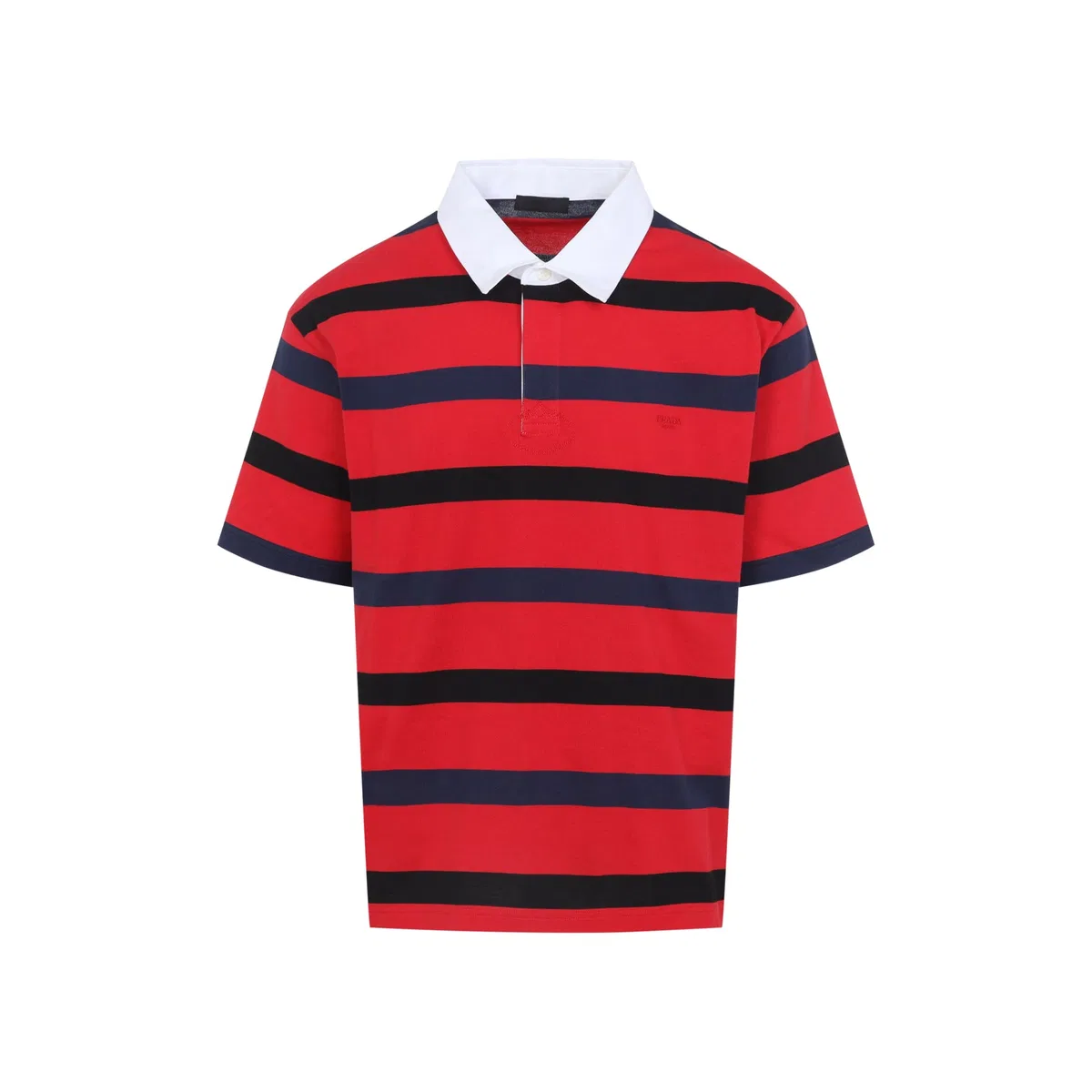 Red Cotton Short Sleeves Polo