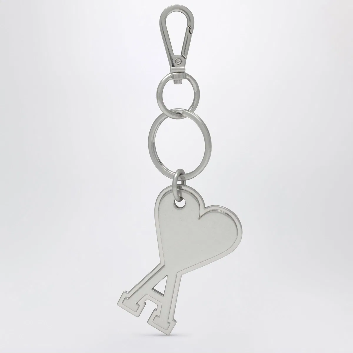 Silver-Tone Ami De Coeur Metal Keyring