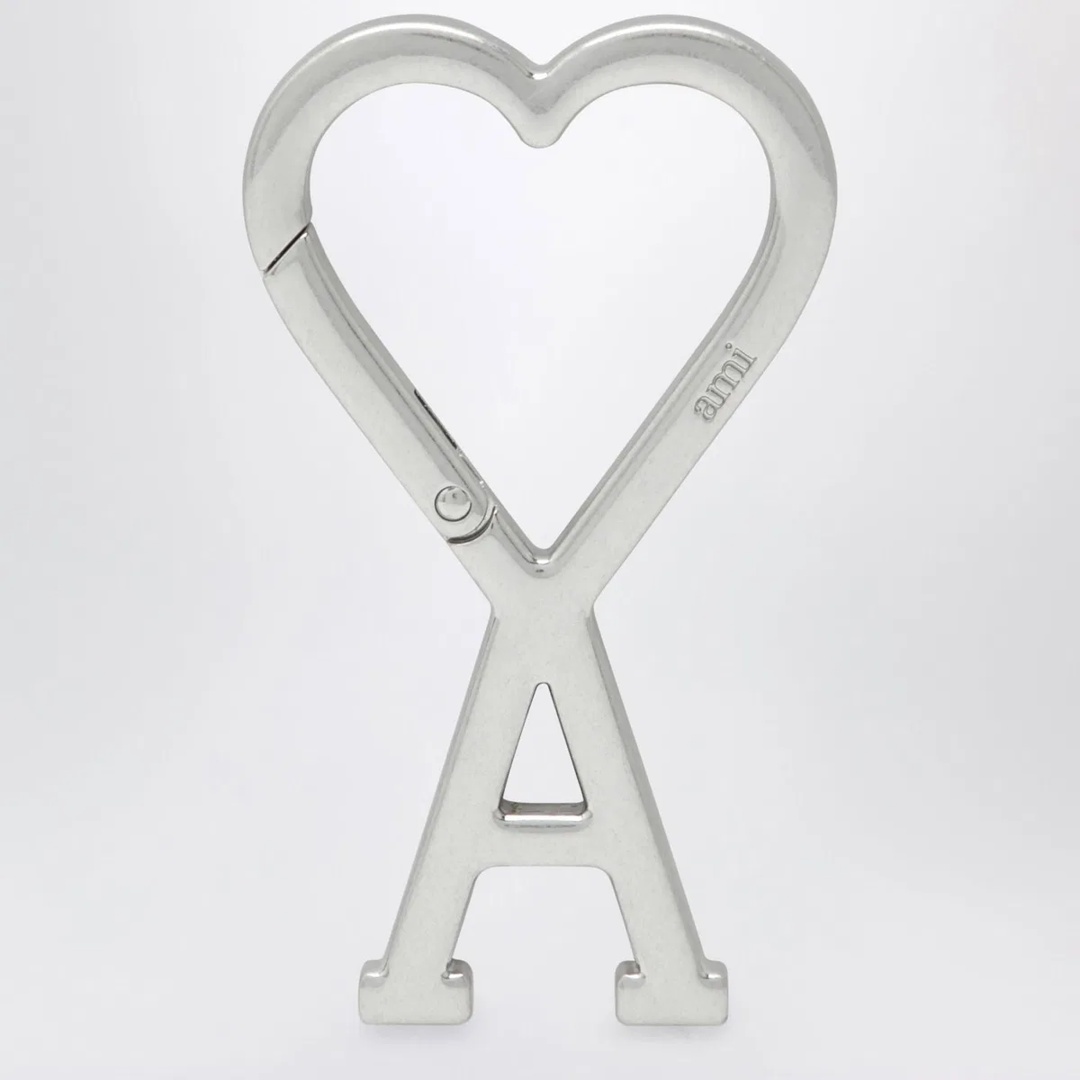 Ami De Cœur Carabiner Keyring In Metal, Silver