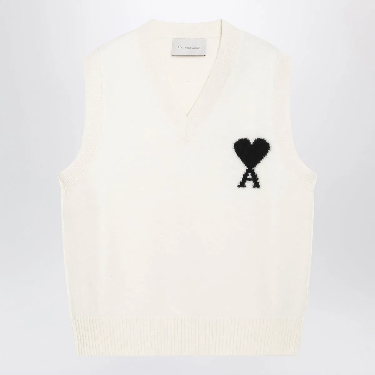 White Ami De Coeur Wool Vest