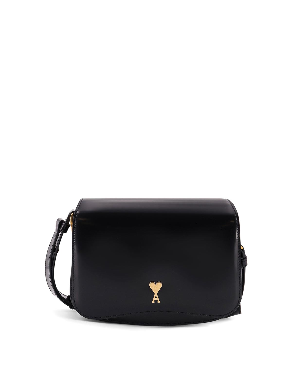 Leather Shoulder Bag With Logo Monogram