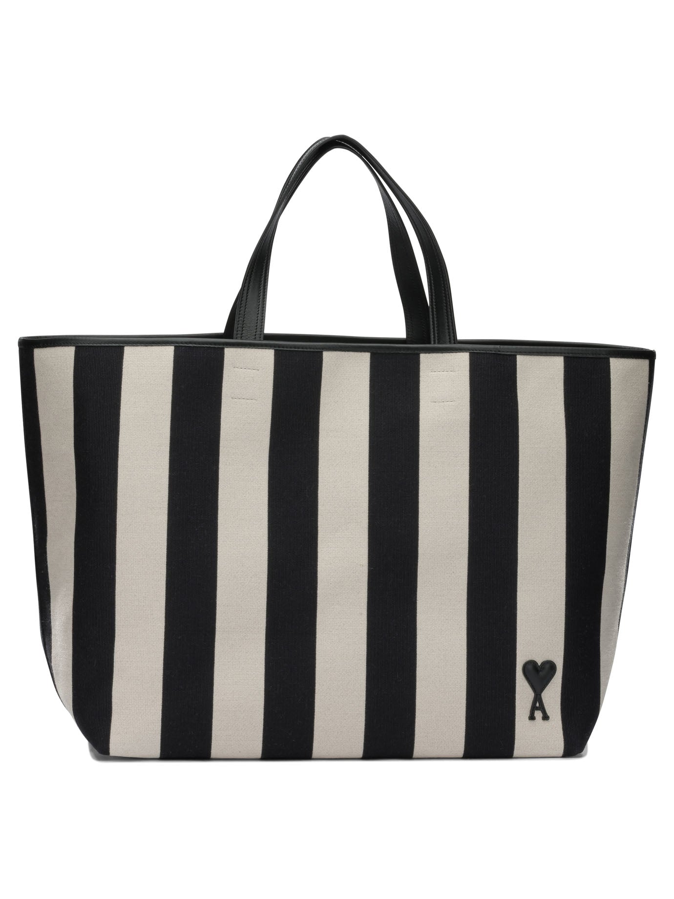 Ami De Coeur Medium Black Cotton Polyester Polyurethane Shoulder Bag
