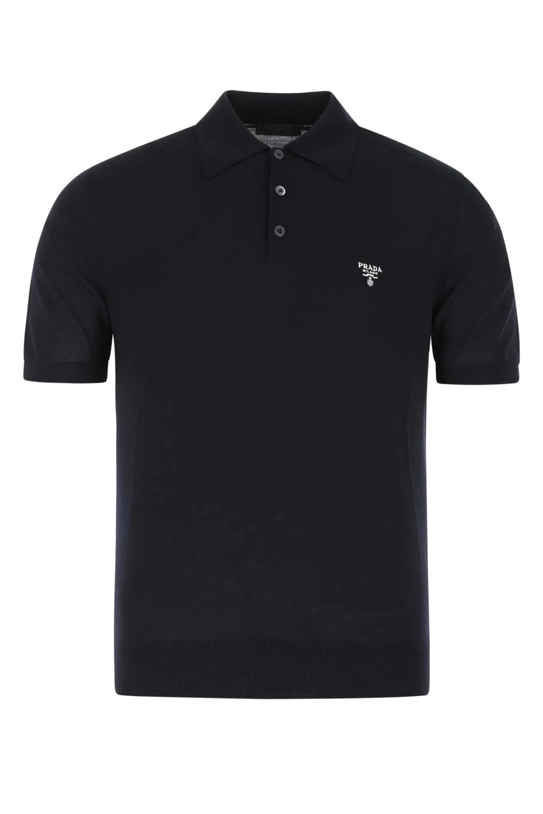 Midnight Blue Wool Polo Shirt