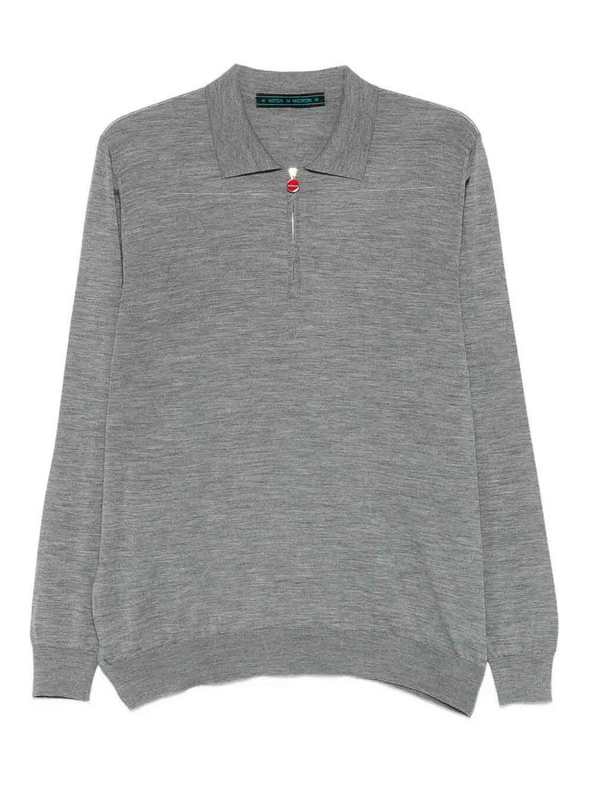 Kiton Grey Wool Pole In Gray