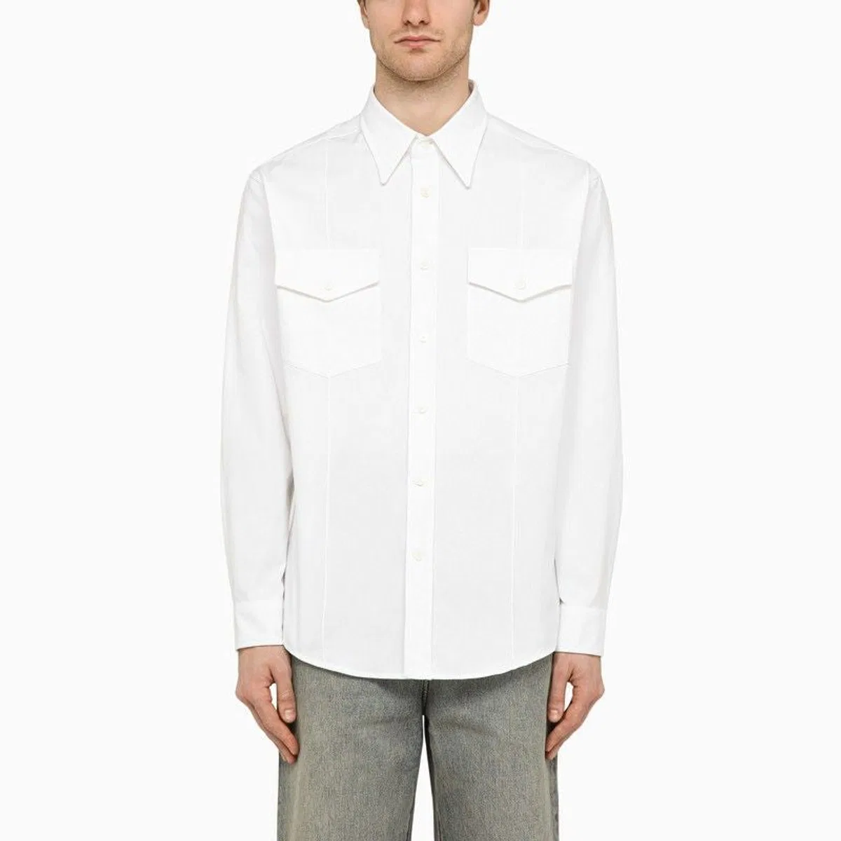 Change Long-Sleeved Shirt White
