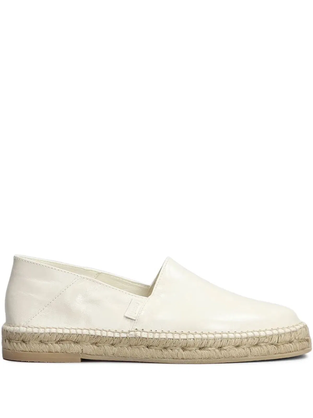 Beig Leather Espadrilles