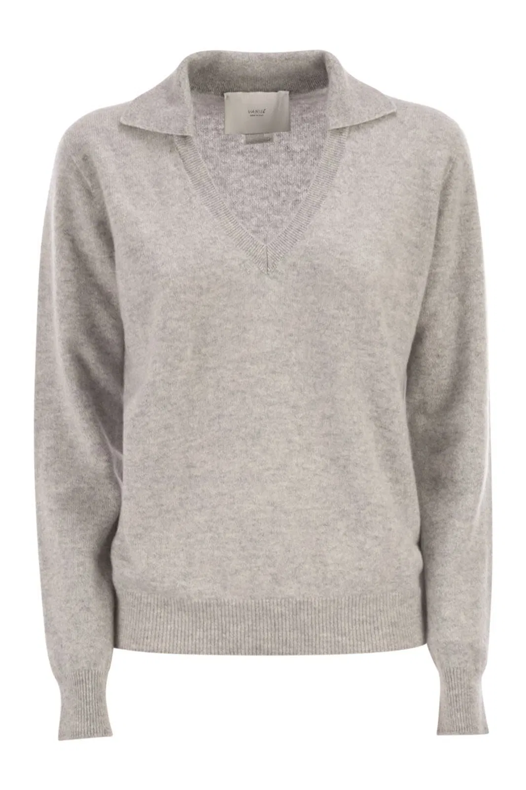 Patty - V-Neck Jumper With Polo Collar