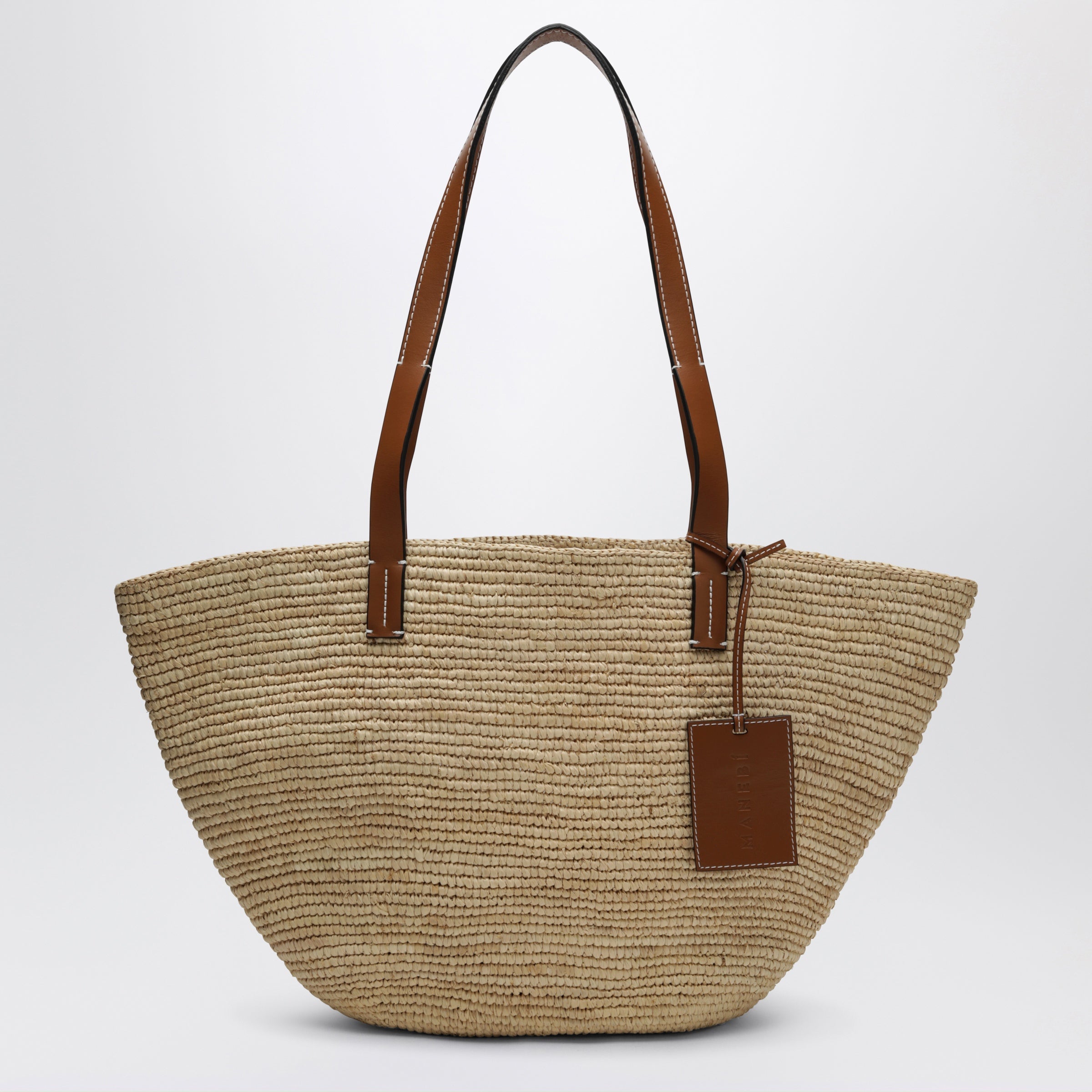 Raffia And Leather Shoulder Bag